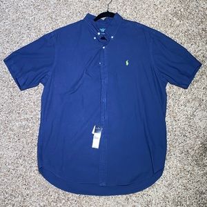 Ralph Lauren Classic Fit Navy Button Down Sz XL